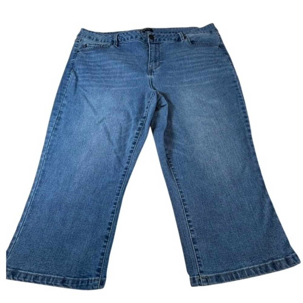 D. Jeans Women's Cropped Capri Denim Jeans Stretch 20W